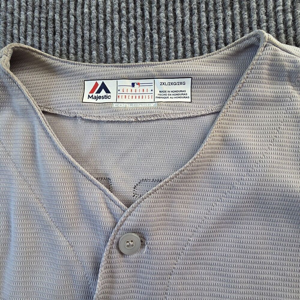 Majestic Coolbase New York Yankees Jersey Jacoby Ellsbury 22 Mens 2XL Gray - Picture 4 of 14